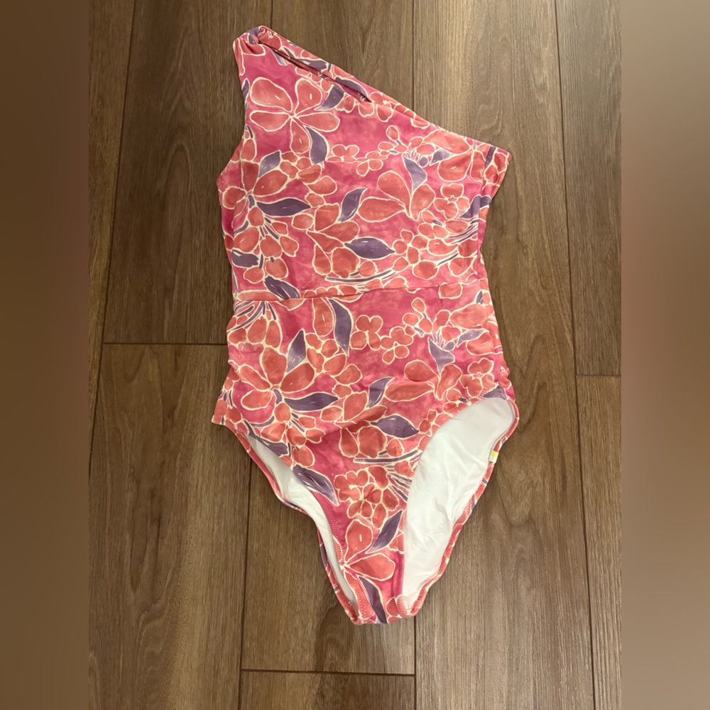Summersalt Pink and Purple Floral One-Piece Swimsuit